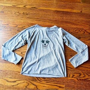Firehouse boy’s gray long sleeve skull t shirt - Large